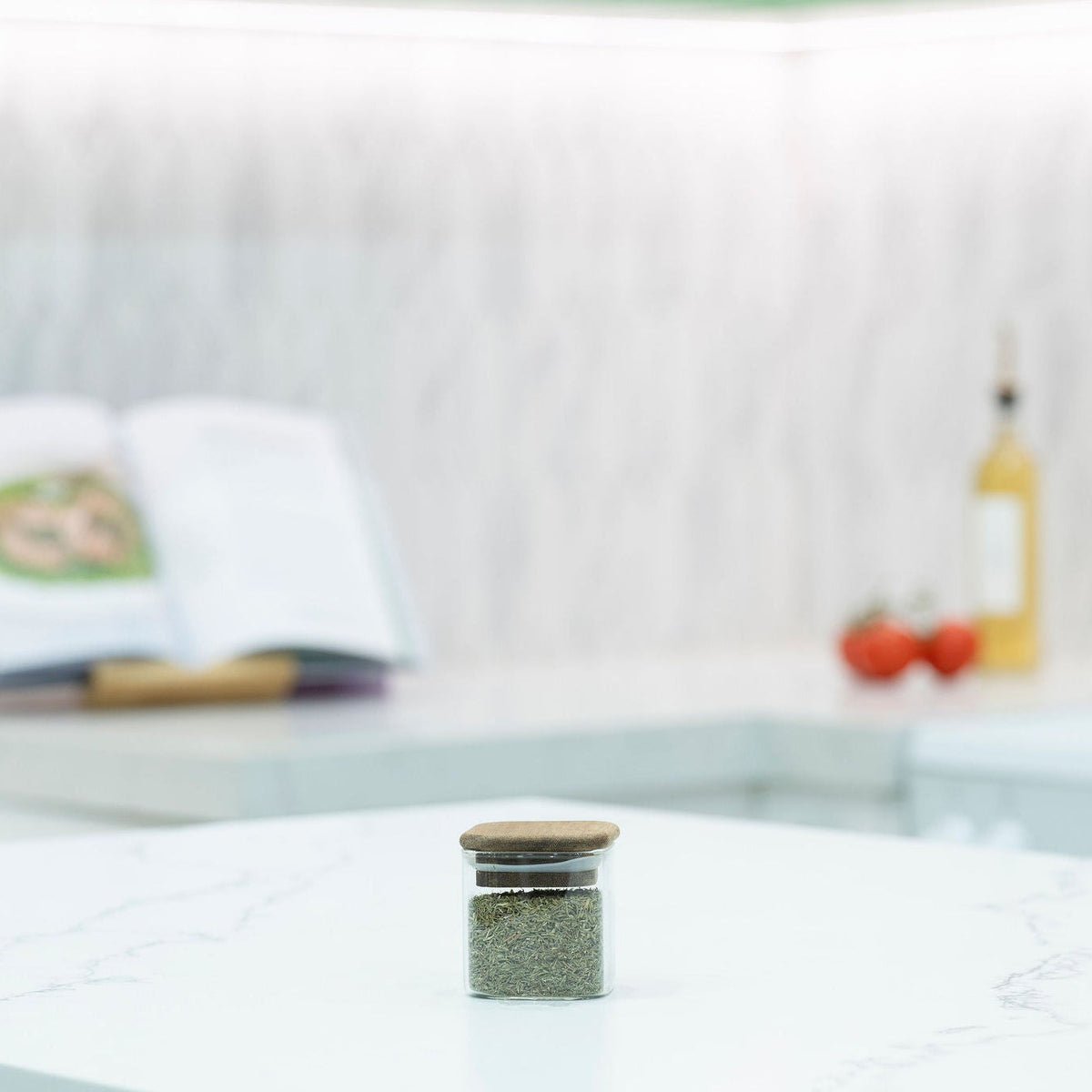 Square Acacia Spice Jars – 3 Sizes