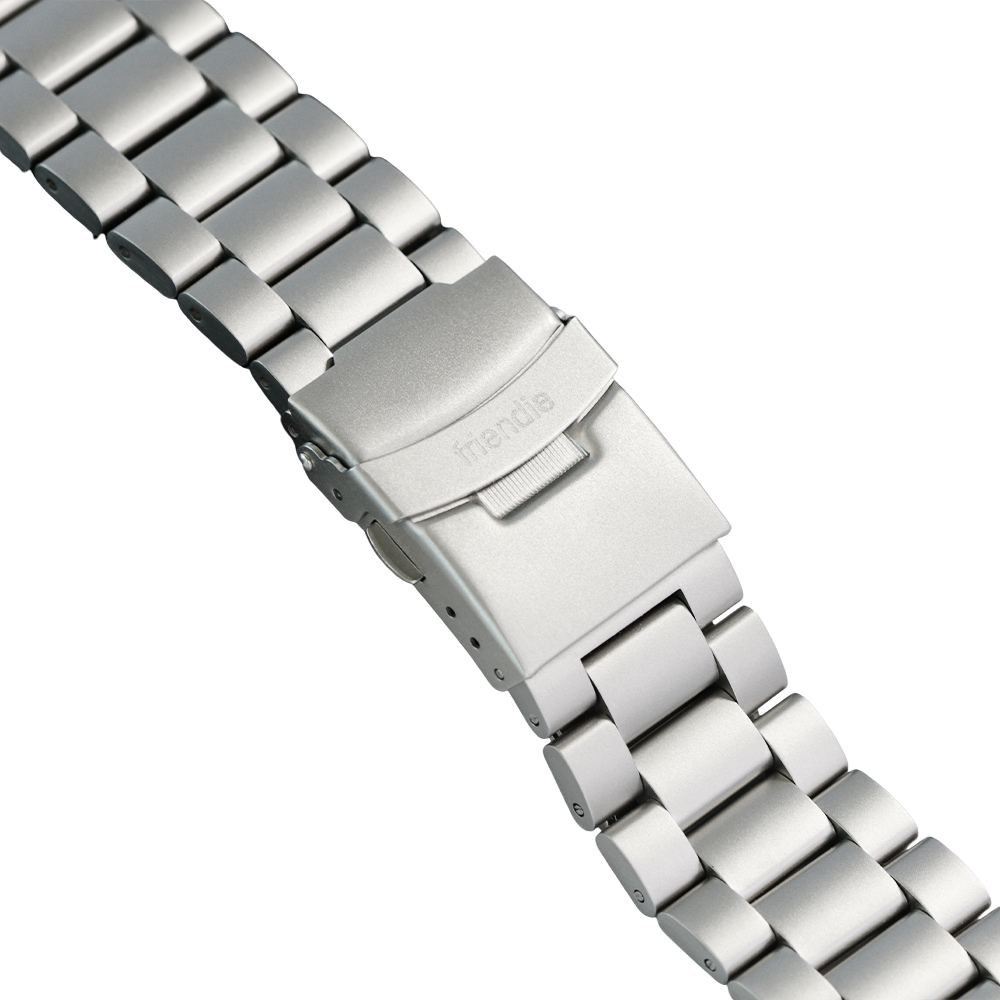 Stainless Steel Link Bracelet Band (Ultra) – The Sydney Ultra in Silver – Compatible with Apple Watch Ultra (Friendie size Large)