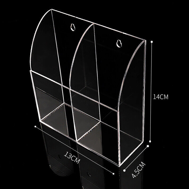 Tv Remote Control Holder Wall Mount Clear Acrylic Organizer Stand Box Storage