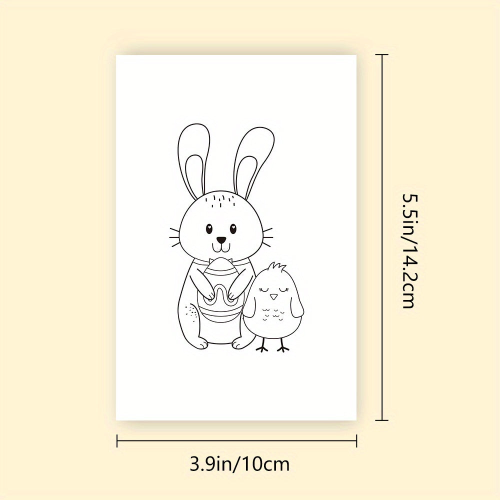 32pcs Easter Greeting Coloring Cards with Markers