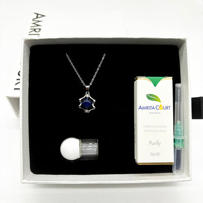 Sterling Silver Zodiac Aroma Necklace - Gemini May - June | Perfect Birthday Gift | Energy &amp; Healing | Diffuse on the go