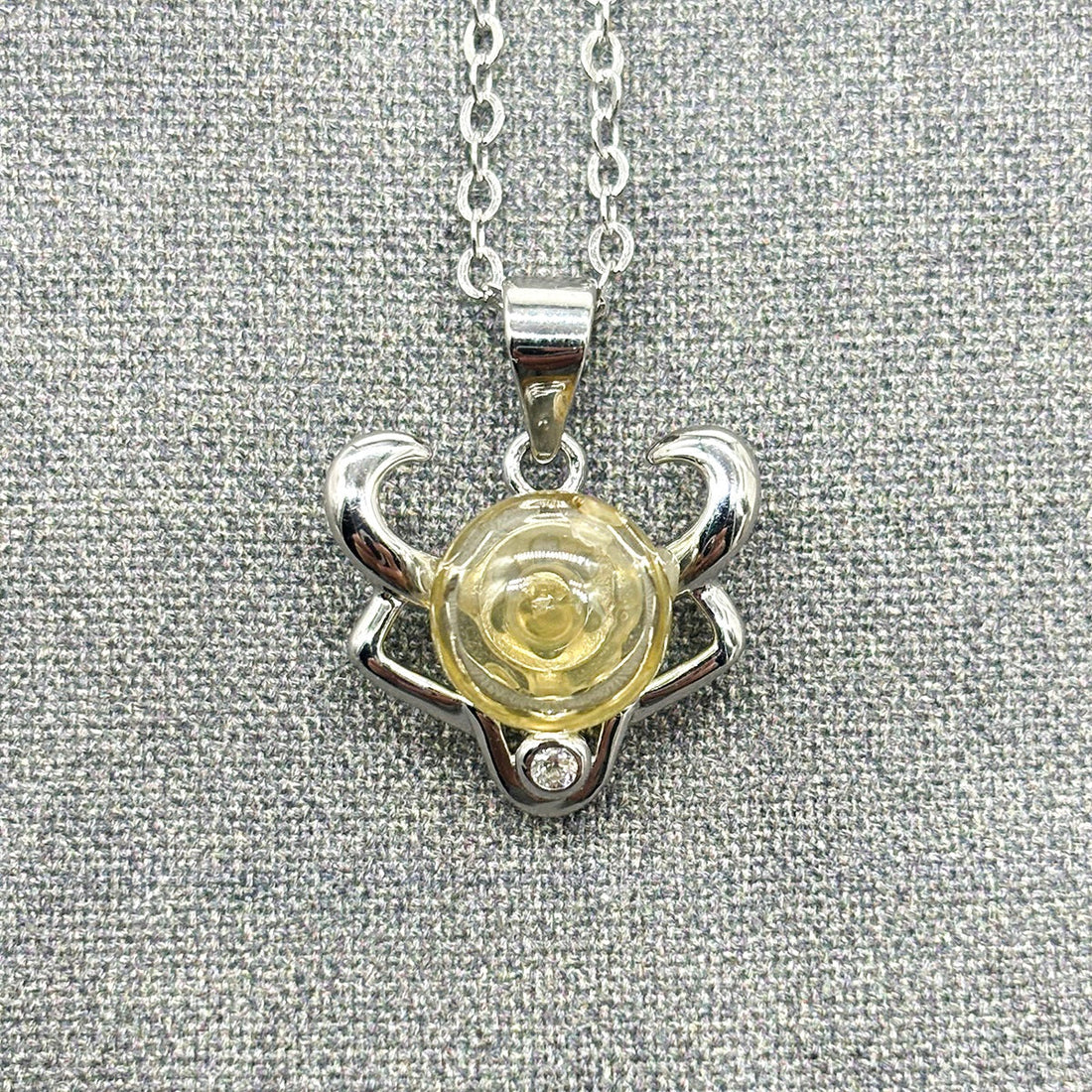 Sterling Silver Zodiac Aroma Necklace - Taurus April - May | Perfect Birthday Gift | Energy &amp; Healing | Diffuse on the go