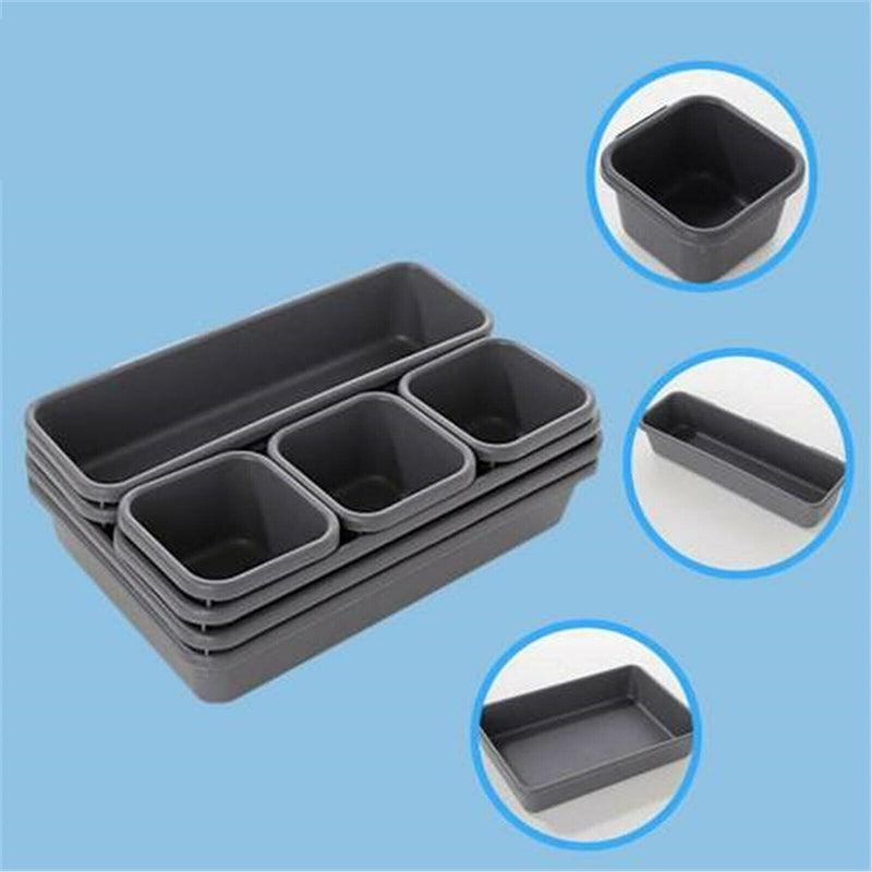 8Pcs/Set Drawer Desk Draw Cutlery Storage Tray Office/Home Kitchen Organizer Box