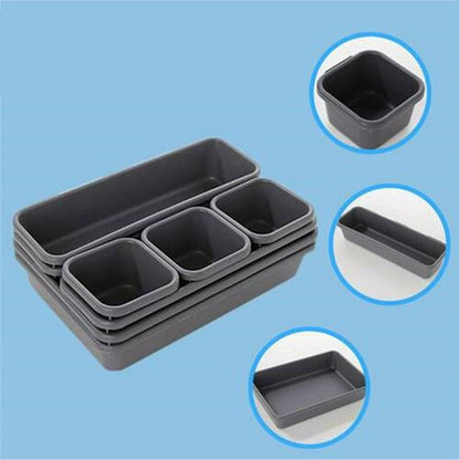 8Pcs/Set Drawer Desk Draw Cutlery Storage Tray Office/Home Kitchen Organizer Box