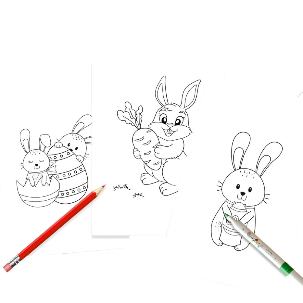32pcs Easter Greeting Coloring Cards with Markers