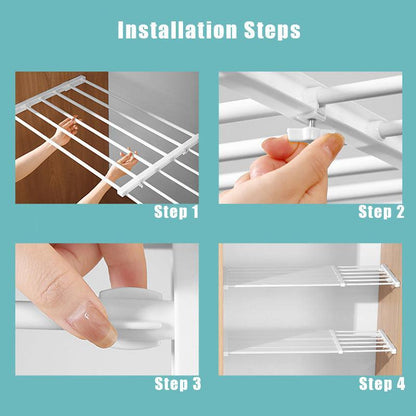 Adjustable No-Drill Closet Shelf
