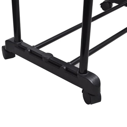 NNEVL Adjustable Clothes Rack with 2 Hanging Rails 2 pcs