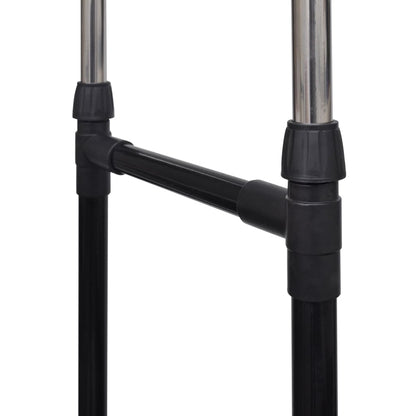 NNEVL Adjustable Clothes Rack with 2 Hanging Rails 2 pcs