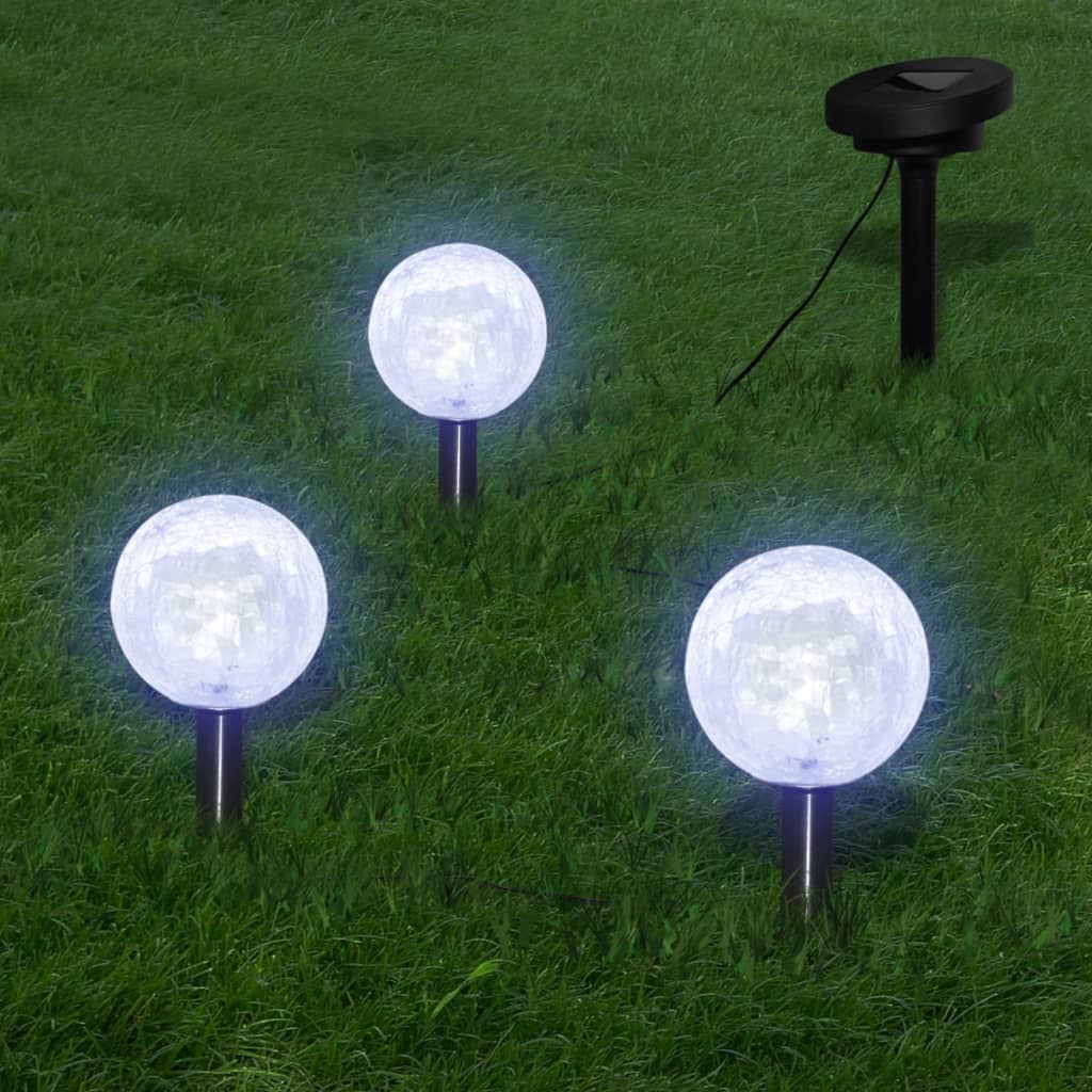 NNEVL Garden Lights 6 pcs LED with Spike Anchors &amp; Solar Panels