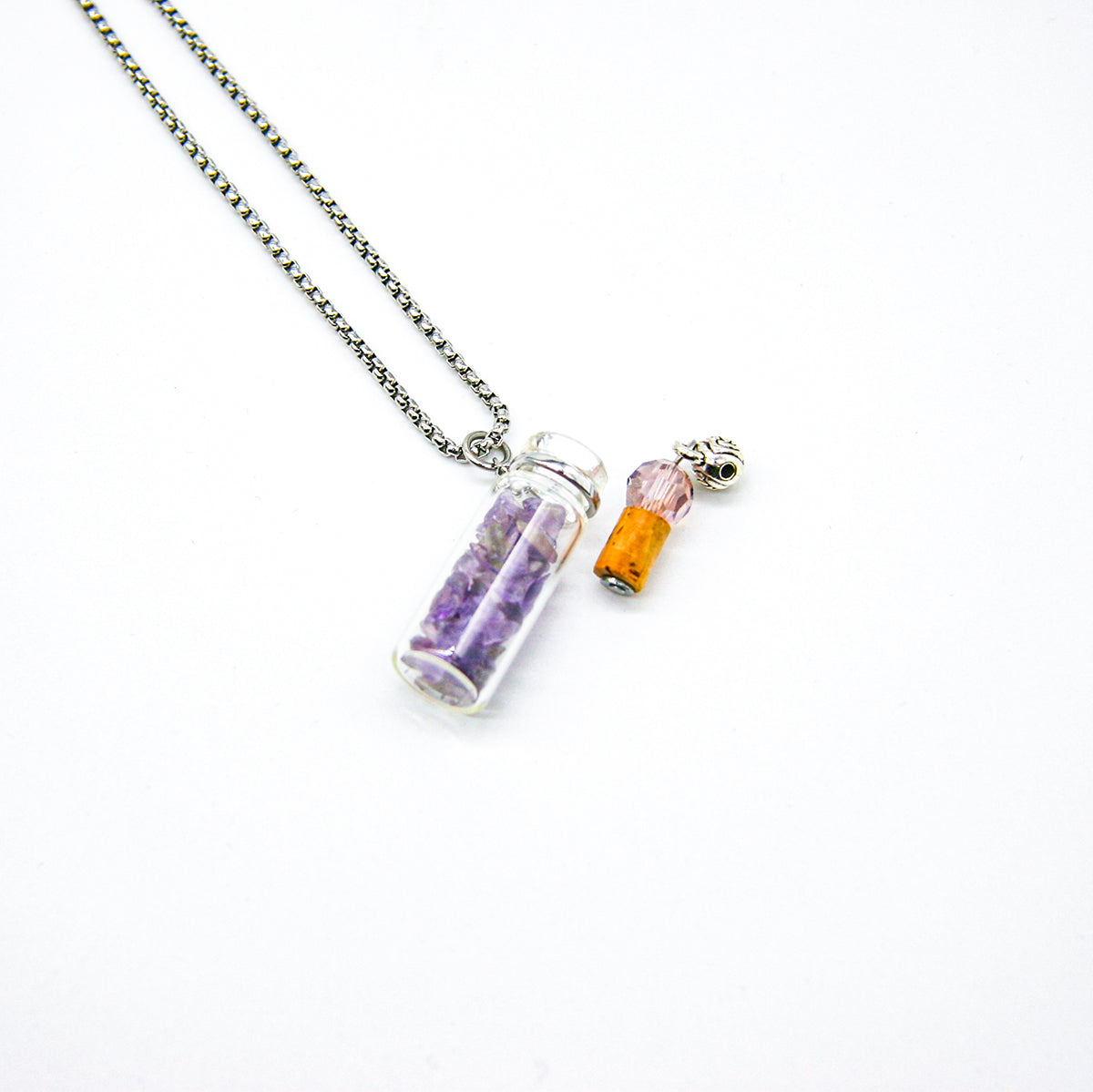 Amethyst Diffuser Necklace | Aroma Jewelry | Energy &amp; Healing | Diffusing on the go