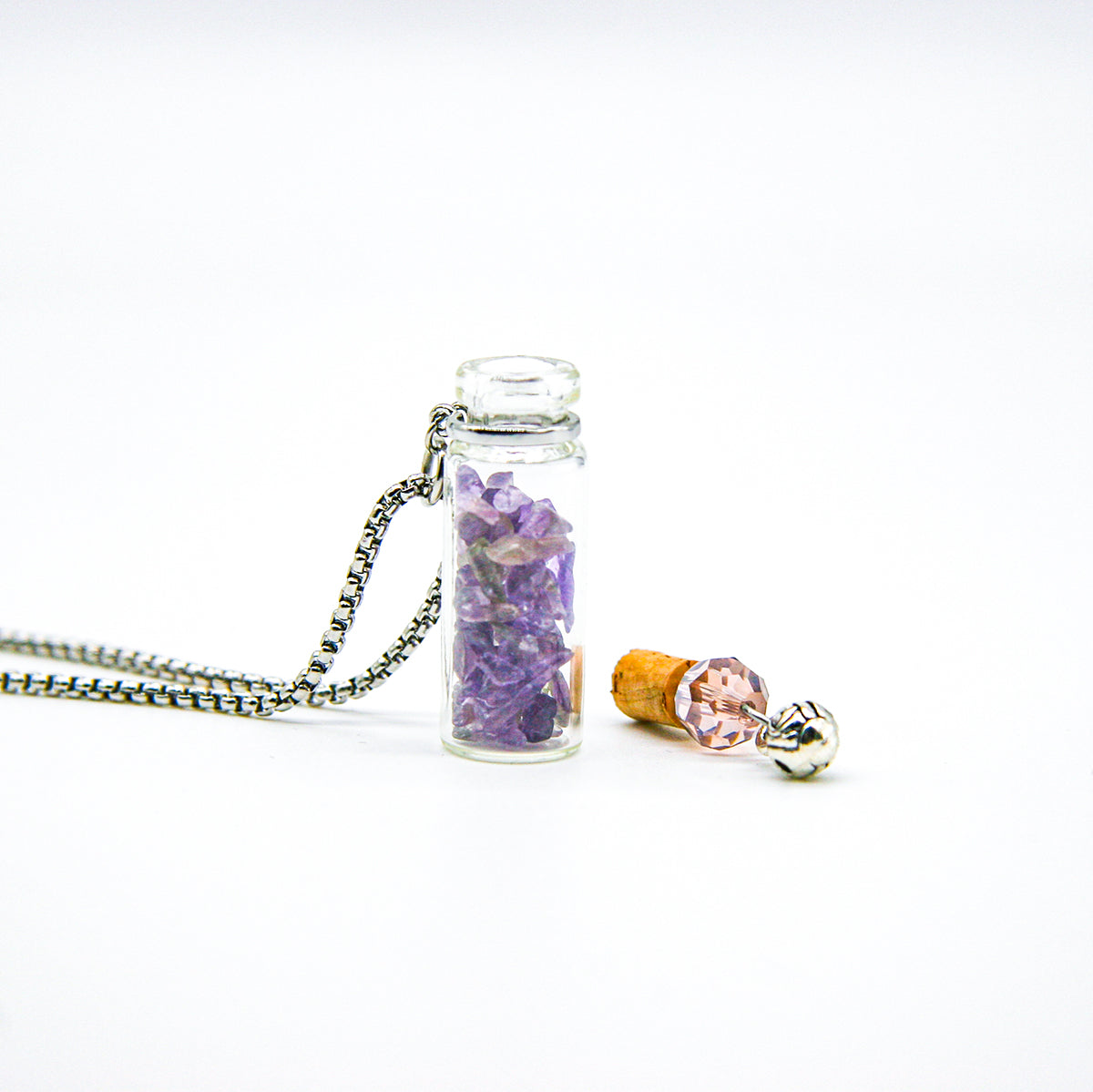 Amethyst Diffuser Necklace | Aroma Jewelry | Energy &amp; Healing | Diffusing on the go