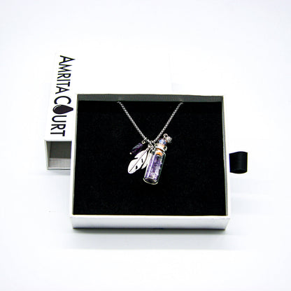 Amethyst Diffuser Necklace | Aroma Jewelry | Energy &amp; Healing | Diffusing on the go