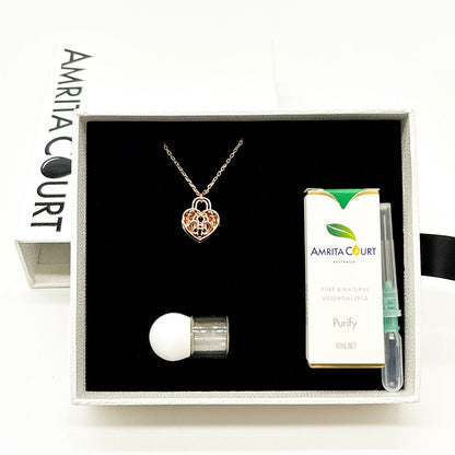 Heart Lock Aroma Necklace | Energy &amp; Healing | Diffusing on the go | Love Gift