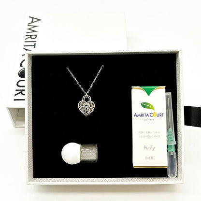Heart Lock Aroma Necklace | Energy &amp; Healing | Diffusing on the go | Love Gift