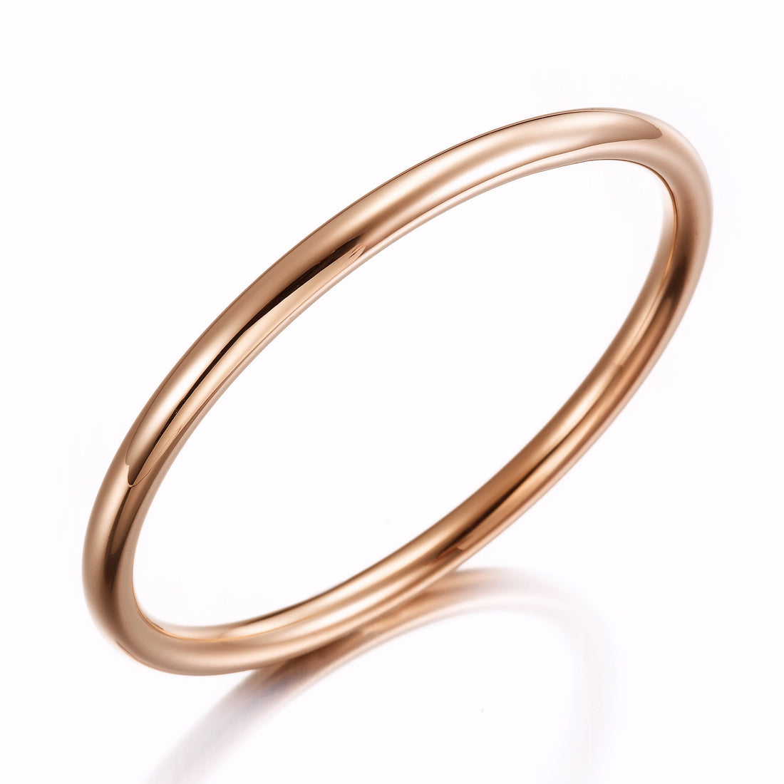 18ct Heavy Rose Gold Plated Classic Heavy &amp; Solid Golf Bangle - USA Made