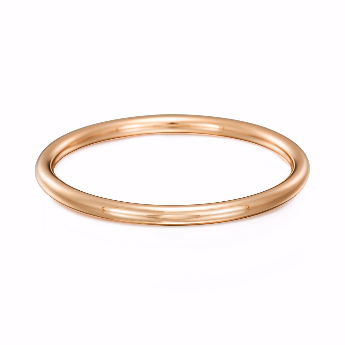18ct Heavy Rose Gold Plated Classic Heavy &amp; Solid Golf Bangle - USA Made