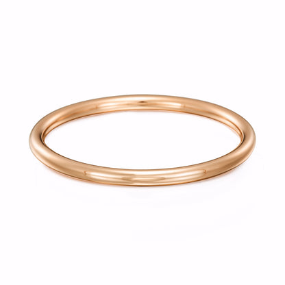 18ct Heavy Rose Gold Plated Classic Heavy &amp; Solid Golf Bangle - USA Made