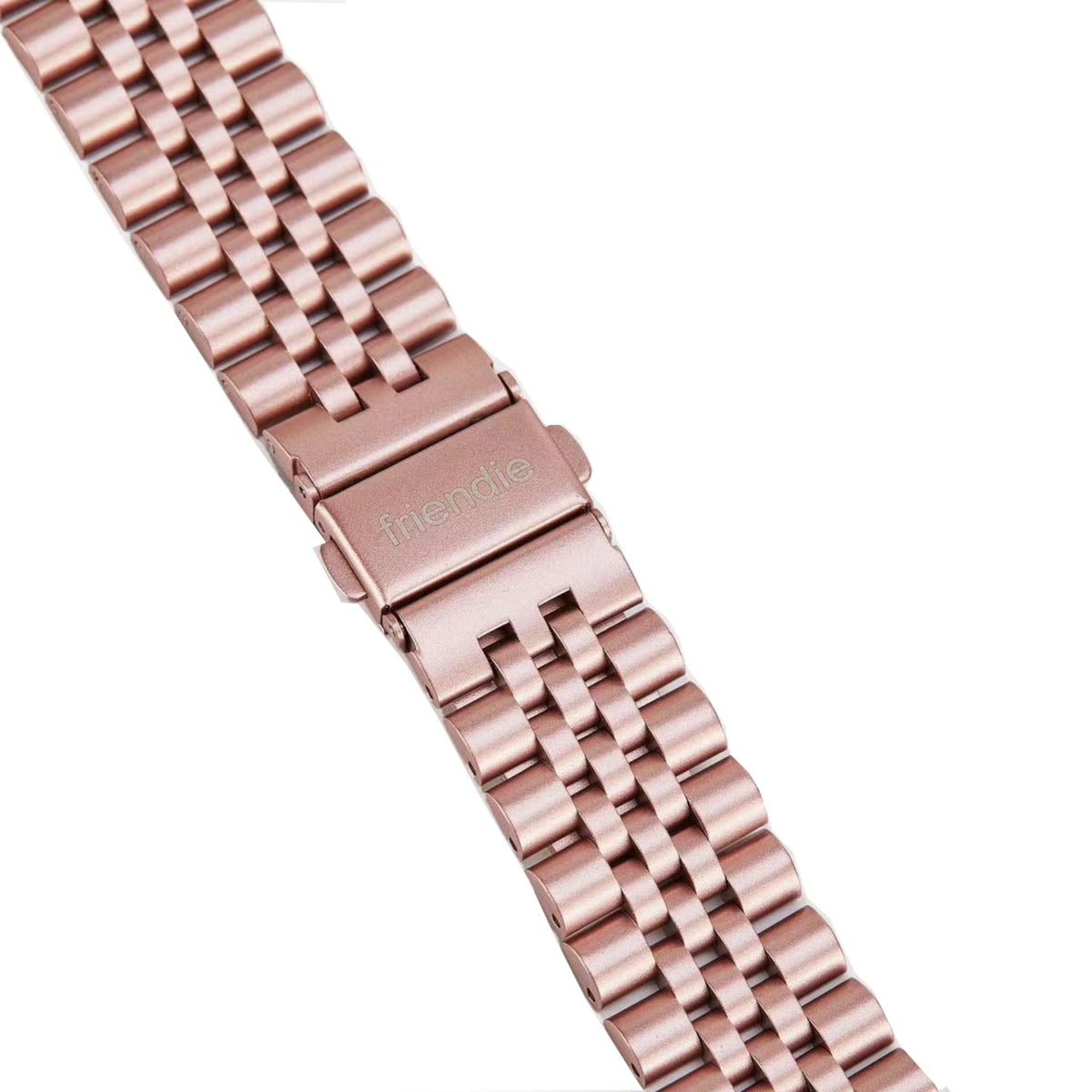 Stainless Steel Link Bracelet Band - The Perth in Rose Gold Large - Compatible with Apple Watch Size 42mm to 45mm