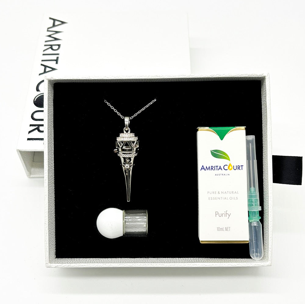 Cone Aroma Necklace | Energy &amp; Healing Diffuser Jewelry — On-the-Go Scent Ritual