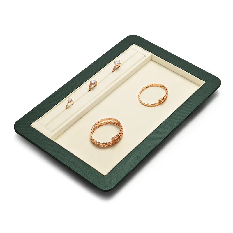 Premium Jewelry Display Tray – Soft-Lined Organizer for Rings, Earrings &amp; Bracelets