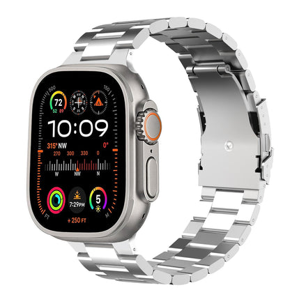 Stainless Steel Link Bracelet Band (Ultra) – The Sydney Ultra in Silver – Compatible with Apple Watch Ultra (Friendie size Large)