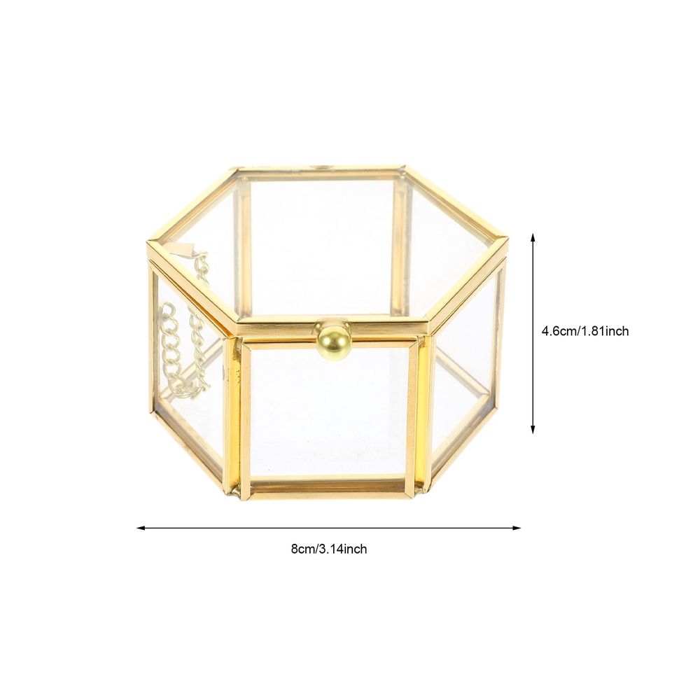 jewelry box vintage style Jewelry Box Simple Soda- Glass Storage 1 Piece Home Decor