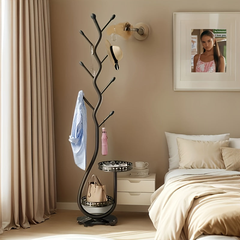 NNETM Freestanding Metal Coat Rack with Branch Hooks