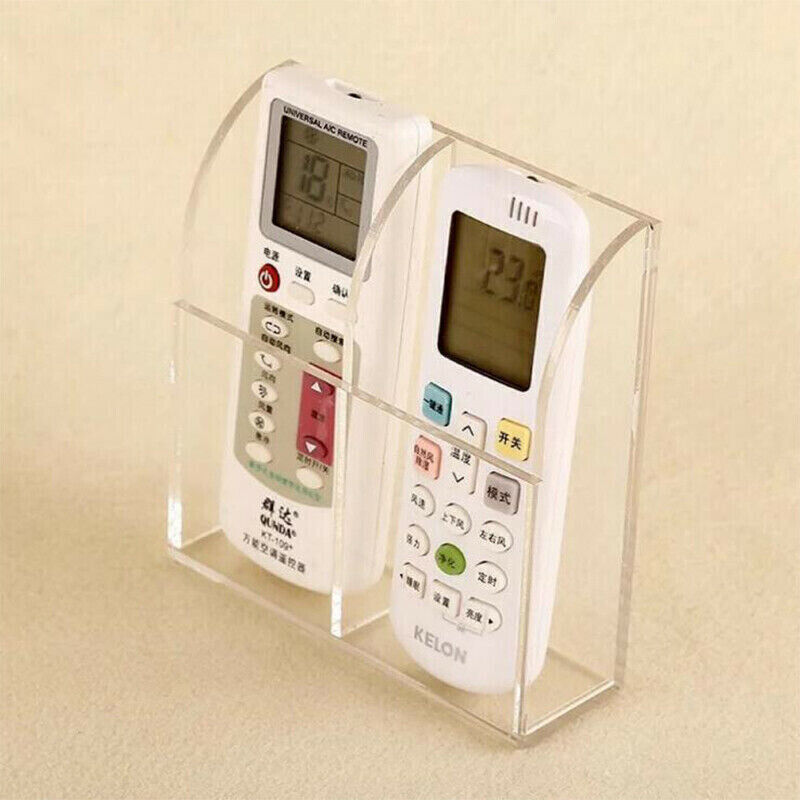 Tv Remote Control Holder Wall Mount Clear Acrylic Organizer Stand Box Storage