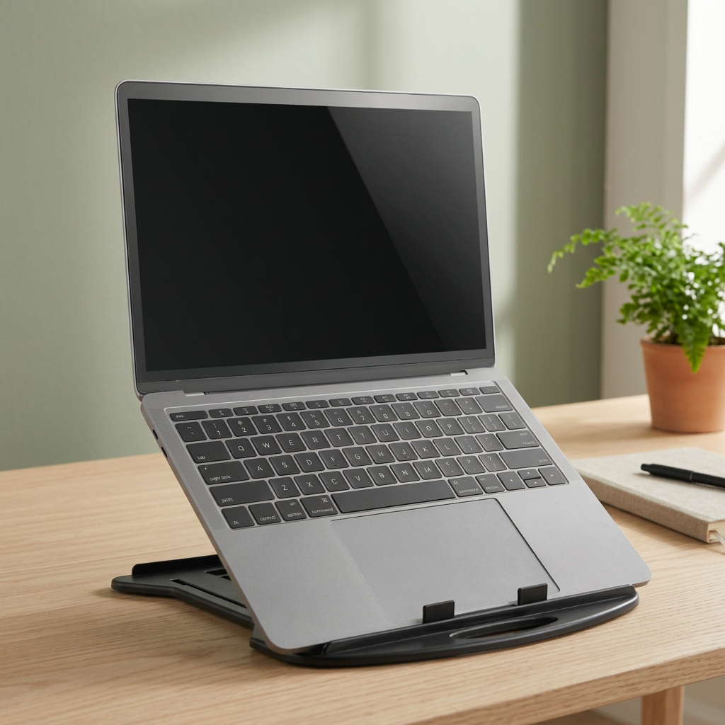 NNEDSZ Laptop Riser in a styled home office